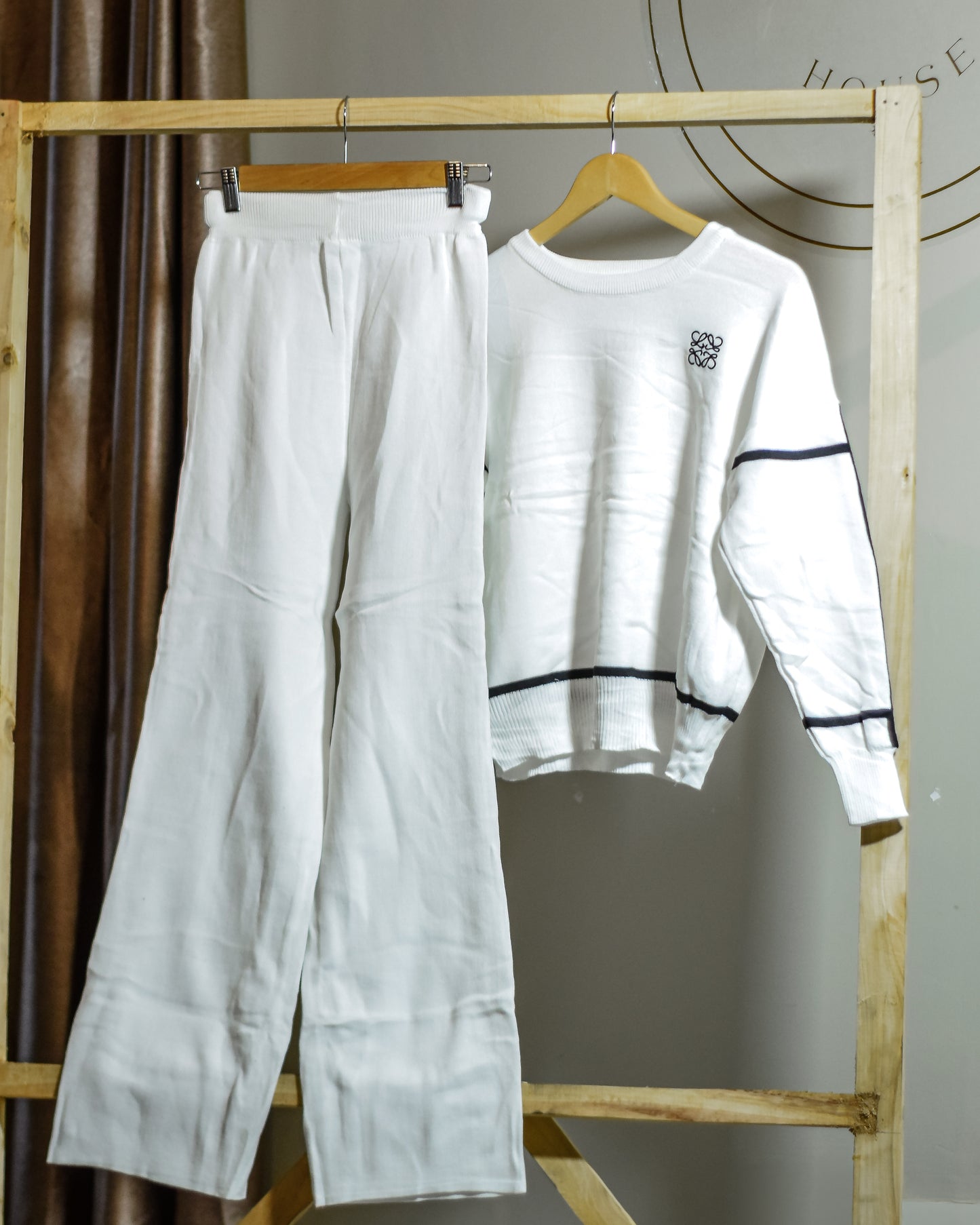 Two-piece Knitted top and trouser set (Loewe detail)