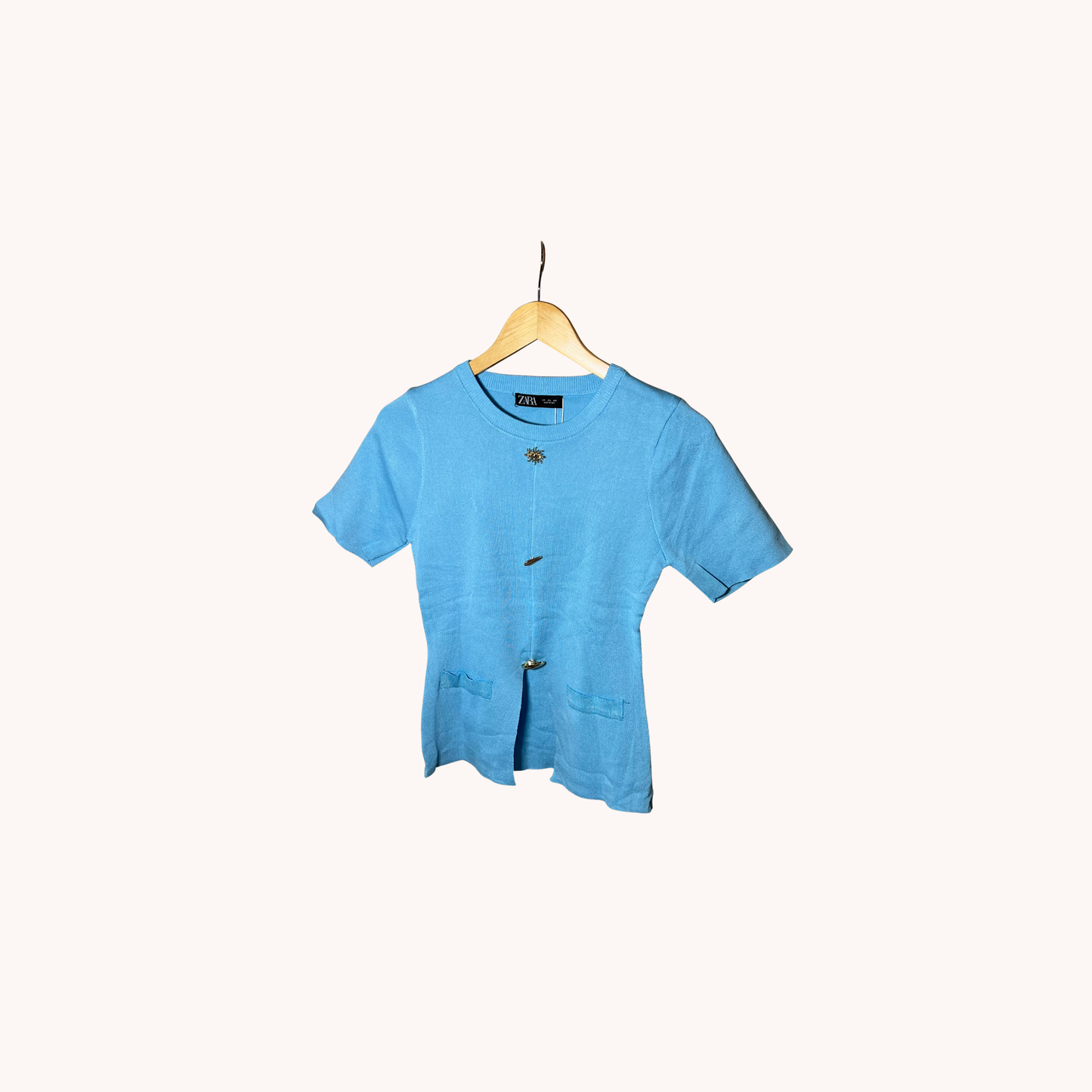 Knitted Short Sleeve Top