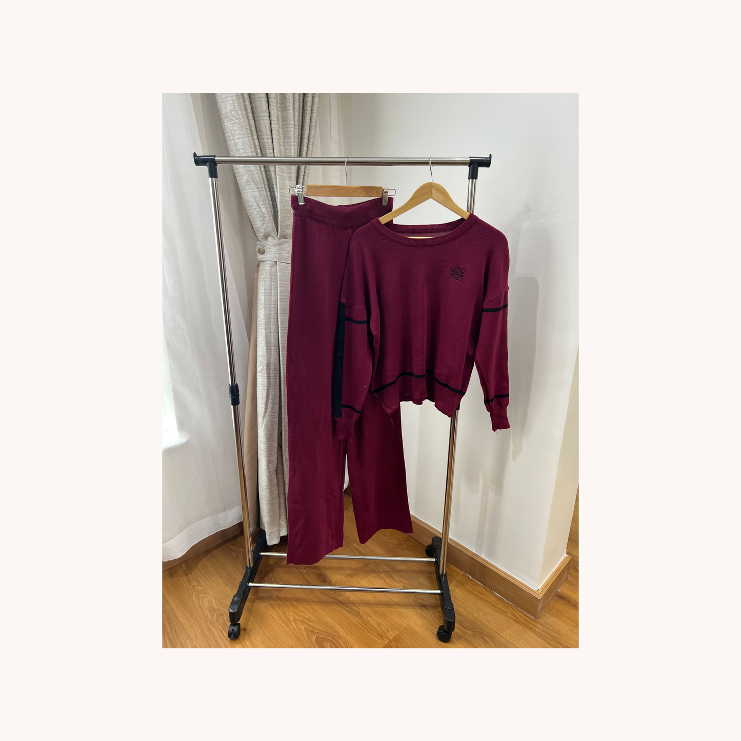 Two-piece Knitted top and trouser set (Loewe detail)