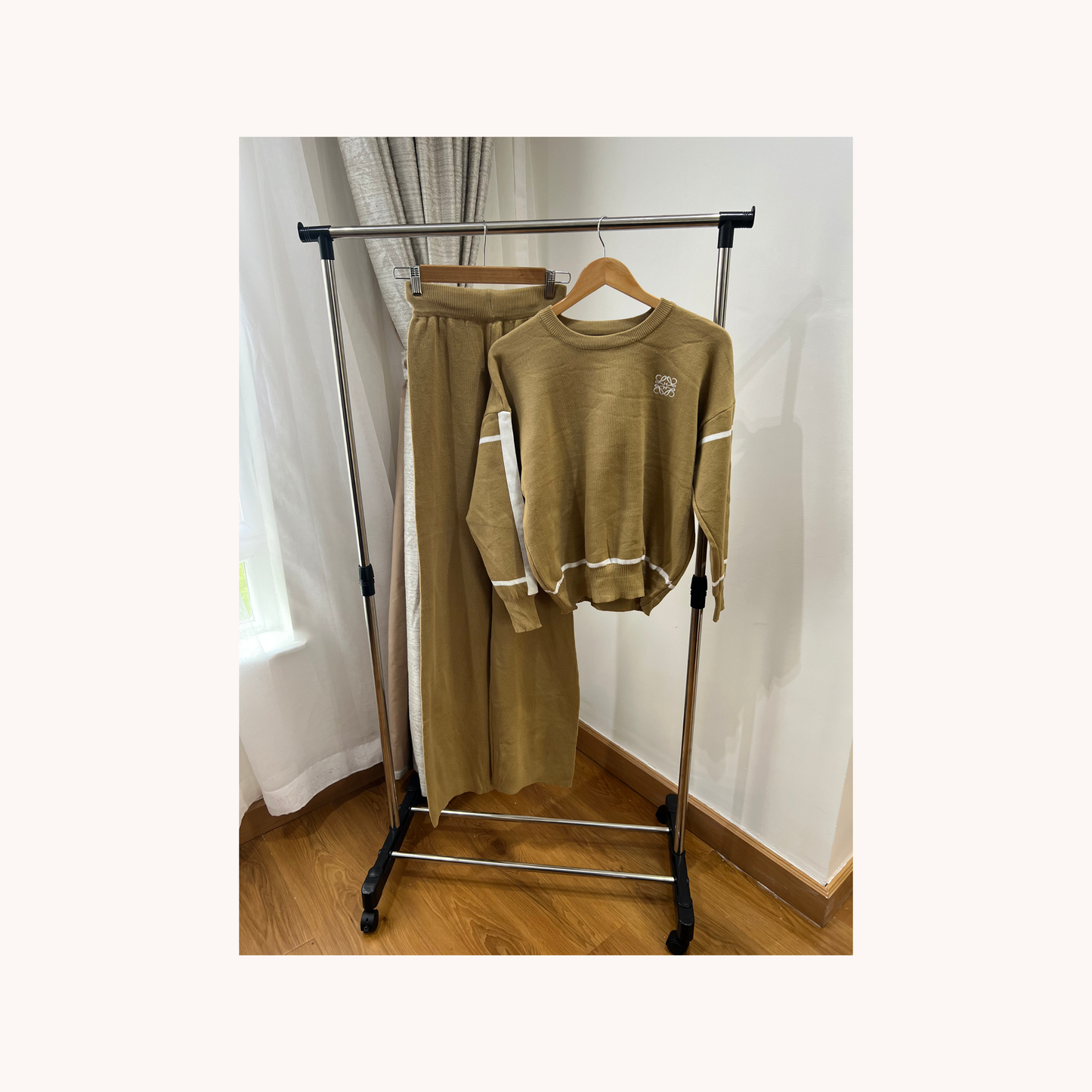 Two-piece Knitted top and trouser set (Loewe detail)