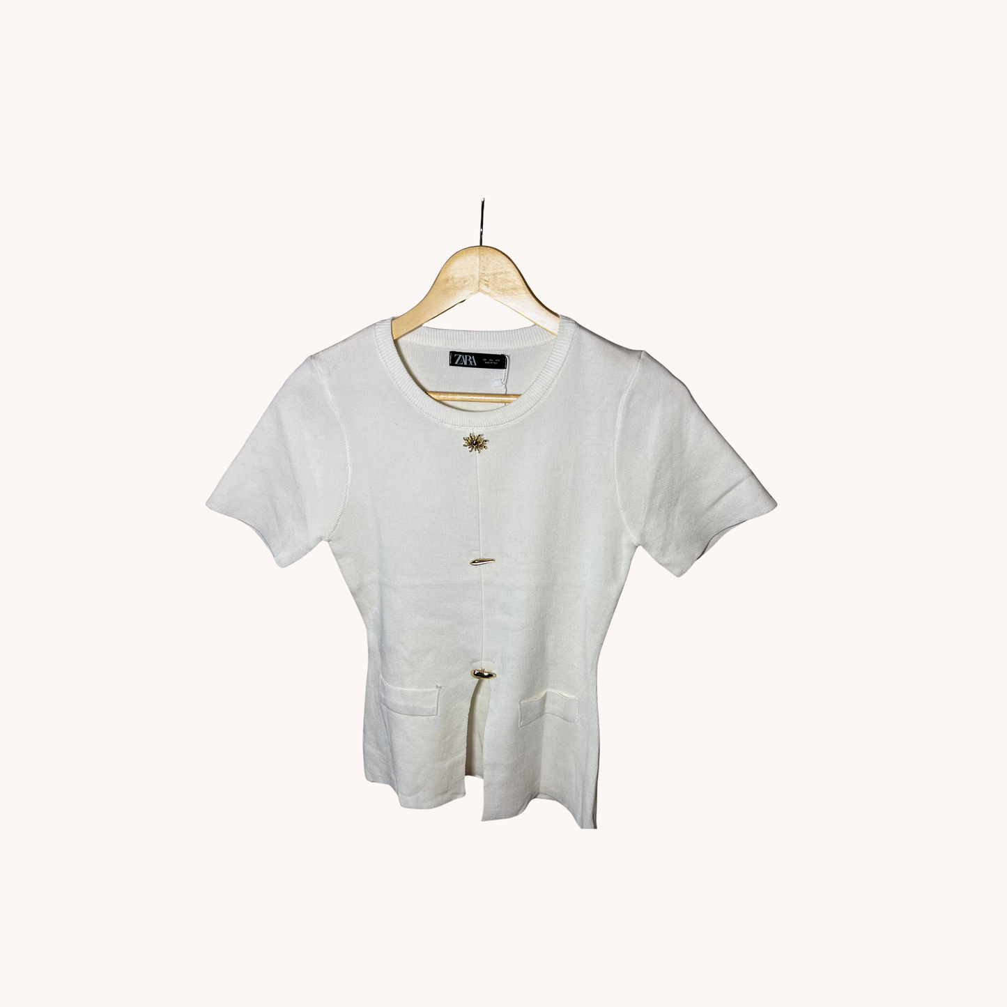 Knitted Short Sleeve Top