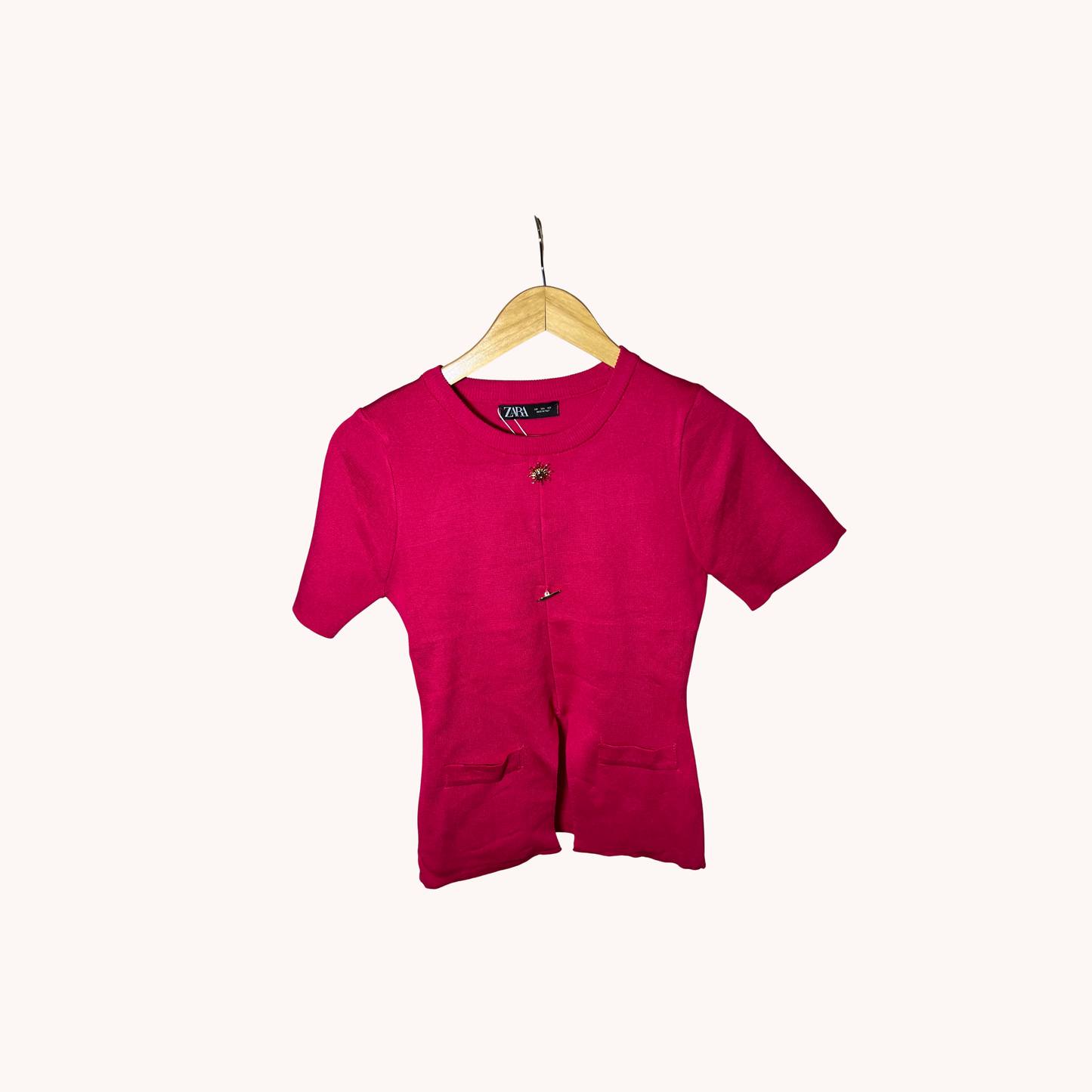 Knitted Short Sleeve Top