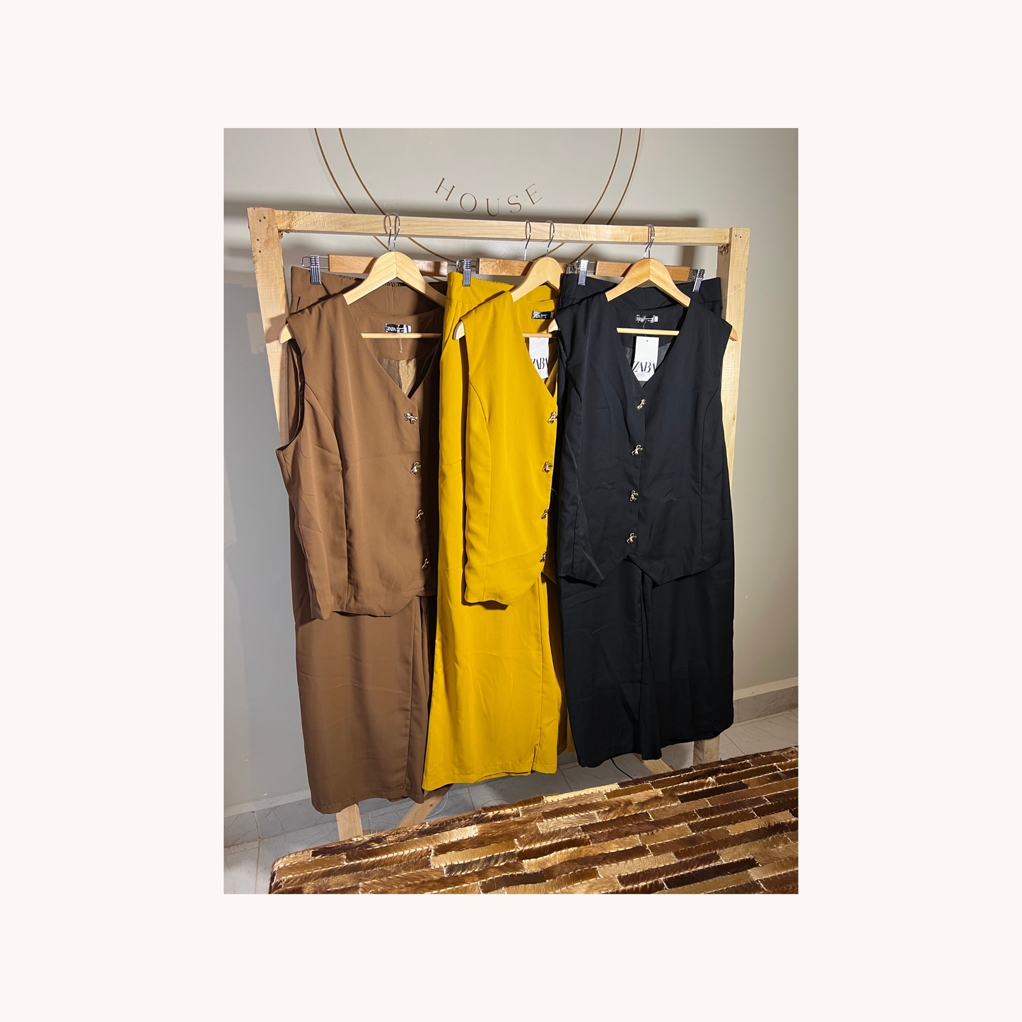 Two-piece pant and waistcoat suit set