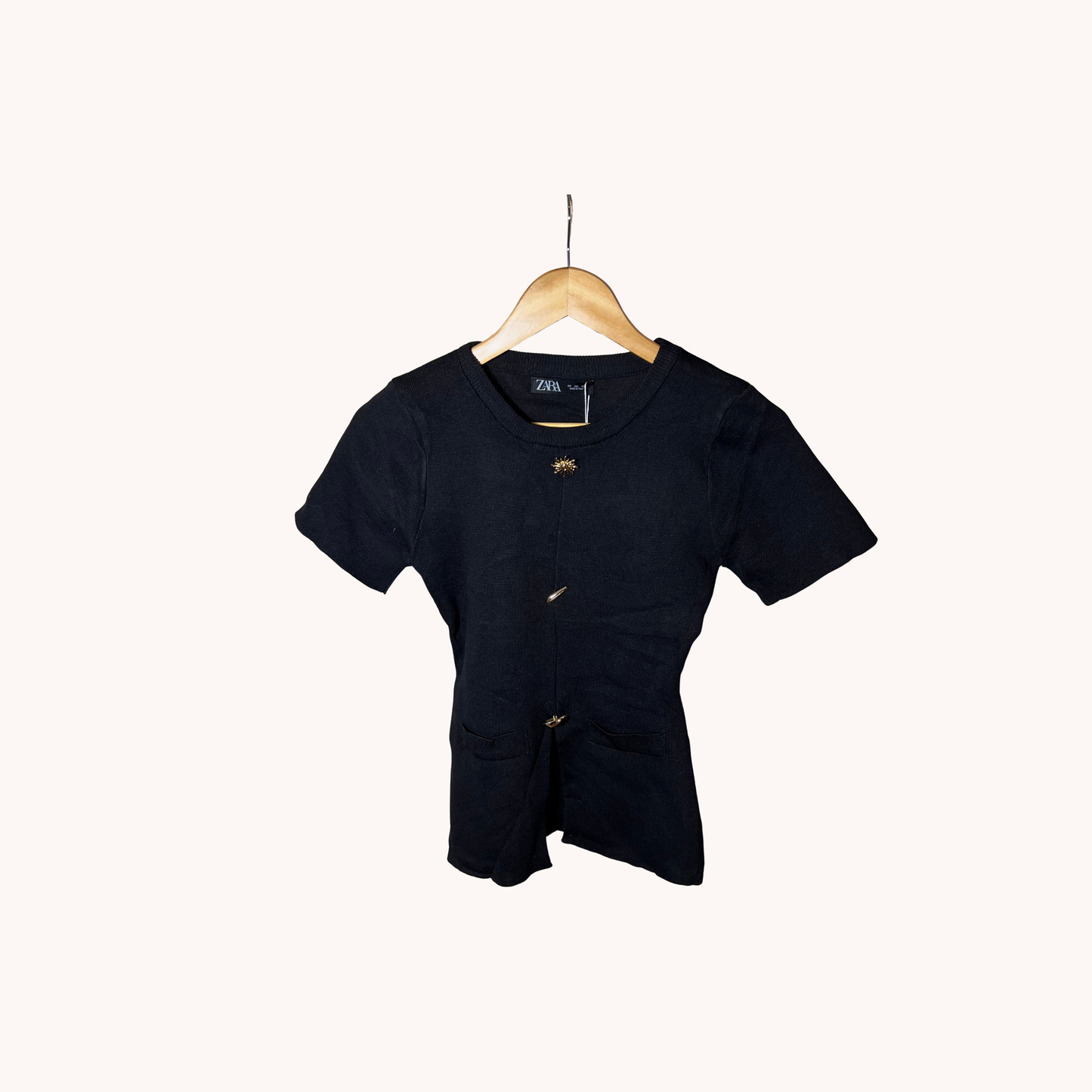 Knitted Short Sleeve Top