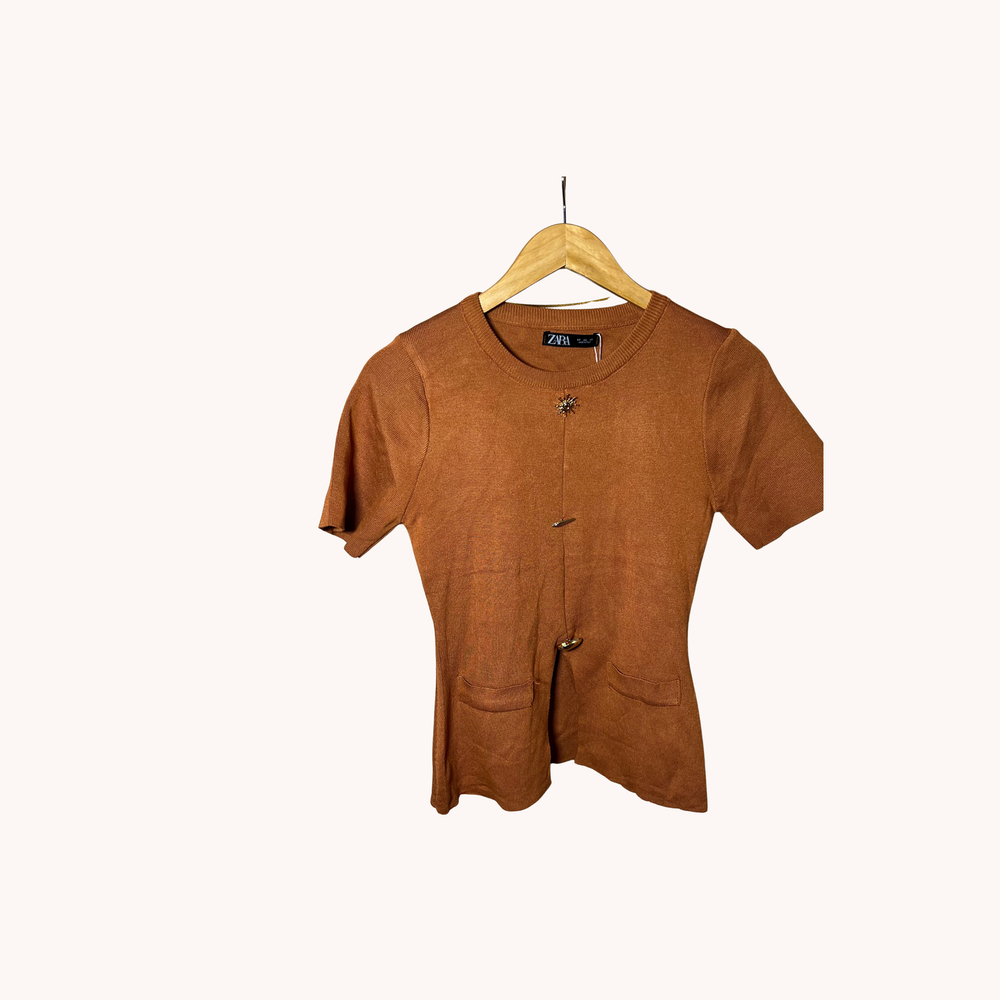 Knitted Short Sleeve Top