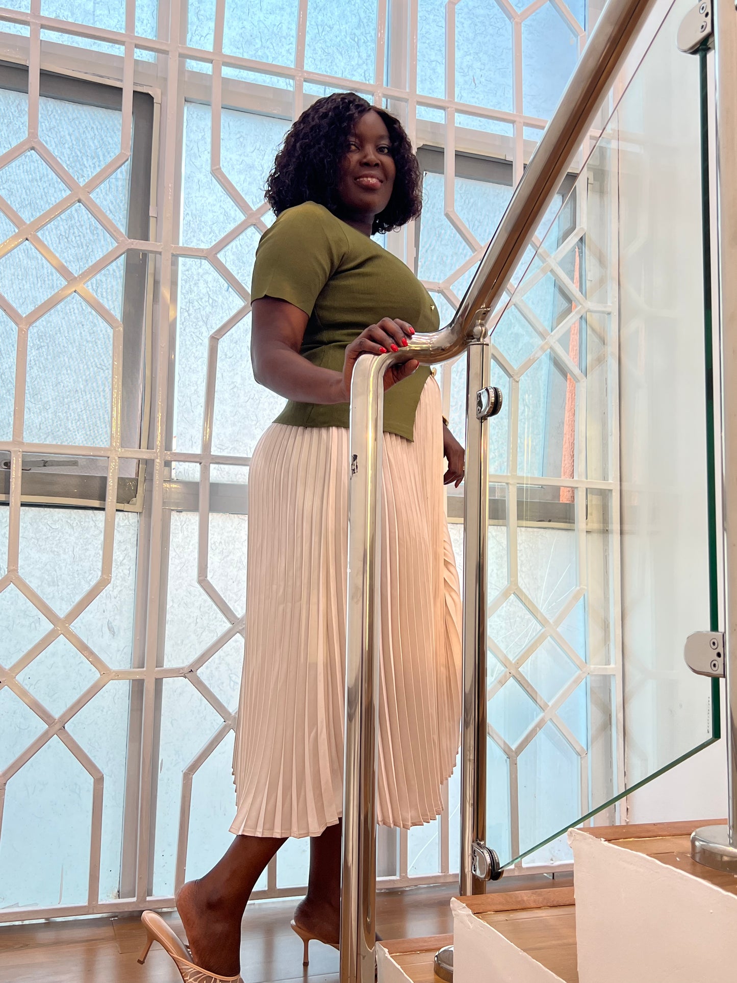 Knitted Short Sleeve Top